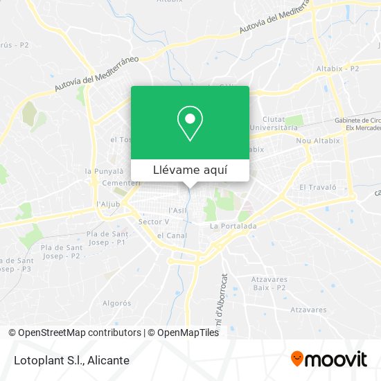 Mapa Lotoplant S.l.