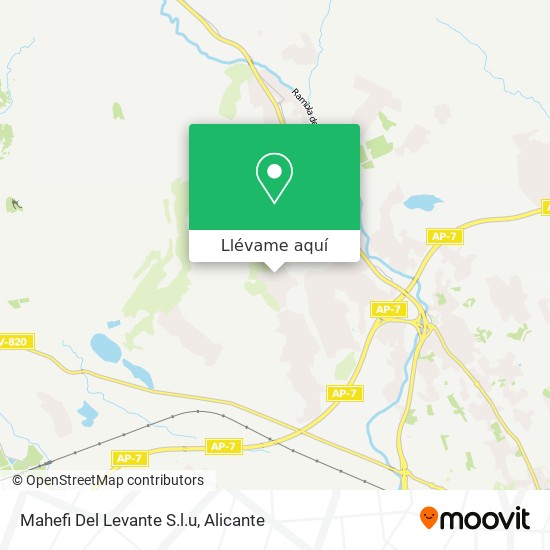 Mapa Mahefi Del Levante S.l.u