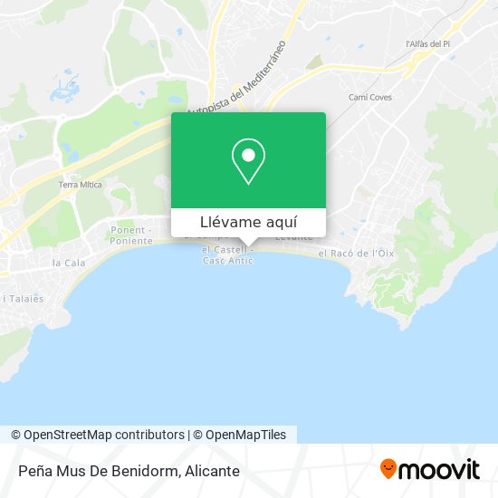 Mapa Peña Mus De Benidorm