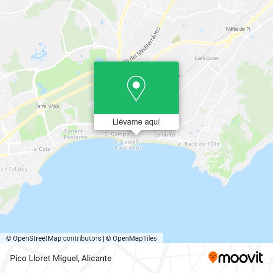 Mapa Pico Lloret Miguel