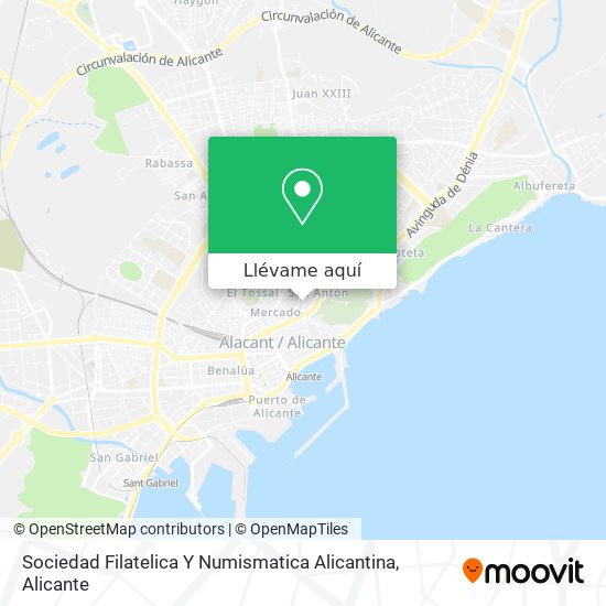 Mapa Sociedad Filatelica Y Numismatica Alicantina