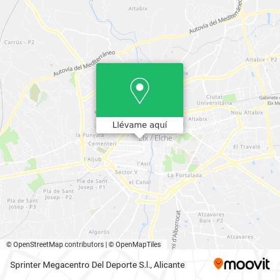 Mapa Sprinter Megacentro Del Deporte S.l.