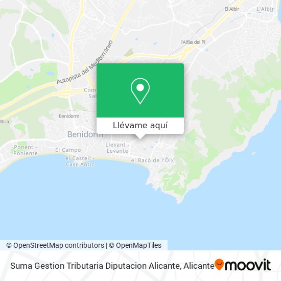 Mapa Suma Gestion Tributaria Diputacion Alicante