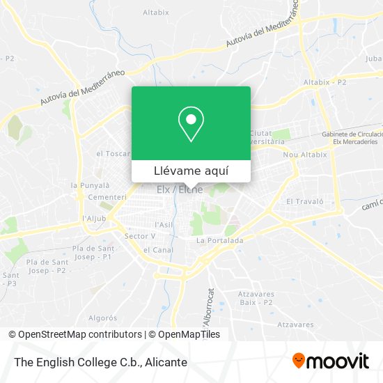 Mapa The English College C.b.