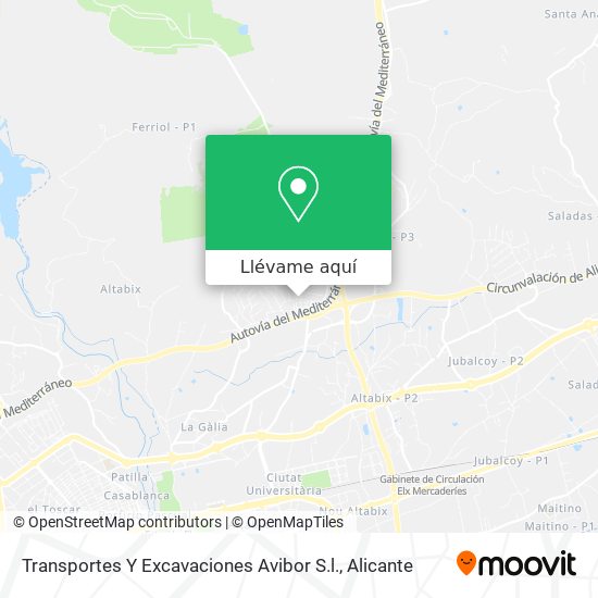 Mapa Transportes Y Excavaciones Avibor S.l.