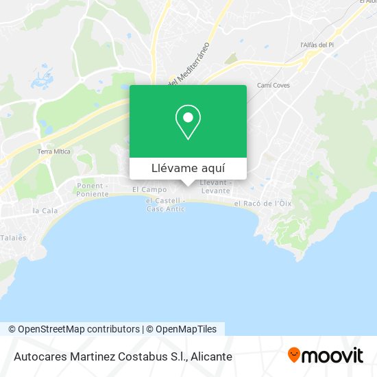 Mapa Autocares Martinez Costabus S.l.