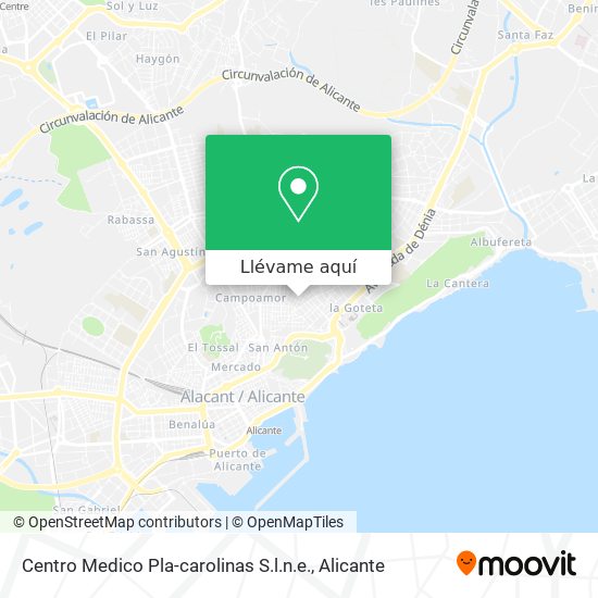 Mapa Centro Medico Pla-carolinas S.l.n.e.