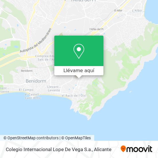 Mapa Colegio Internacional Lope De Vega S.a.