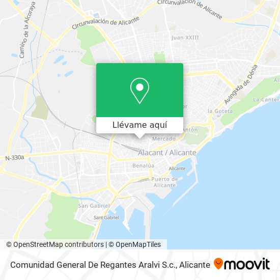Mapa Comunidad General De Regantes Aralvi S.c.