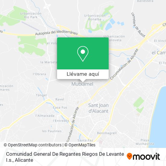 Mapa Comunidad General De Regantes Riegos De Levante I.s.