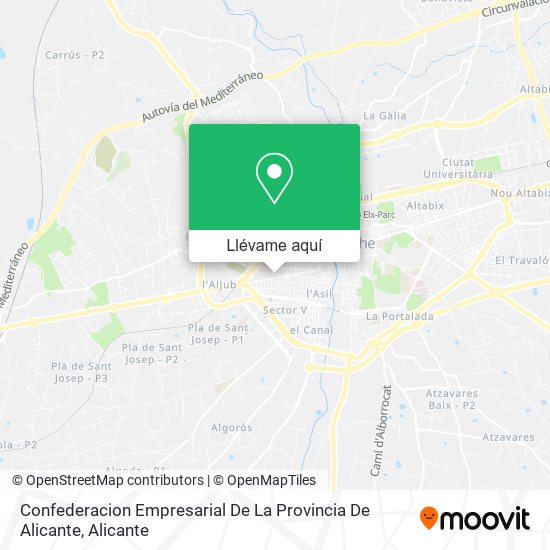 Mapa Confederacion Empresarial De La Provincia De Alicante