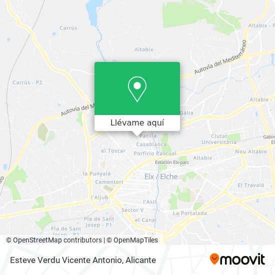 Mapa Esteve Verdu Vicente Antonio