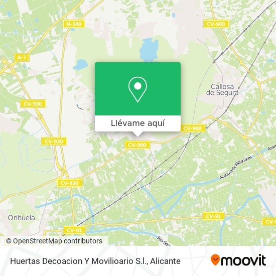 Mapa Huertas Decoacion Y Movilioario S.l.