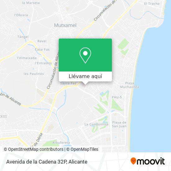 Mapa Avenida de la Cadena 32P