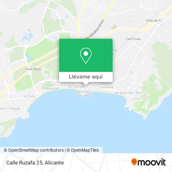 Mapa Calle Ruzafa 25