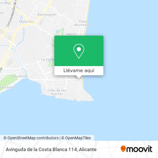 Mapa Avinguda de la Costa Blanca 114