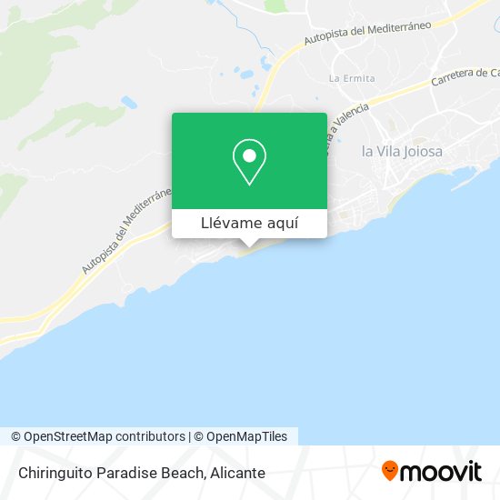 Mapa Chiringuito Paradise Beach