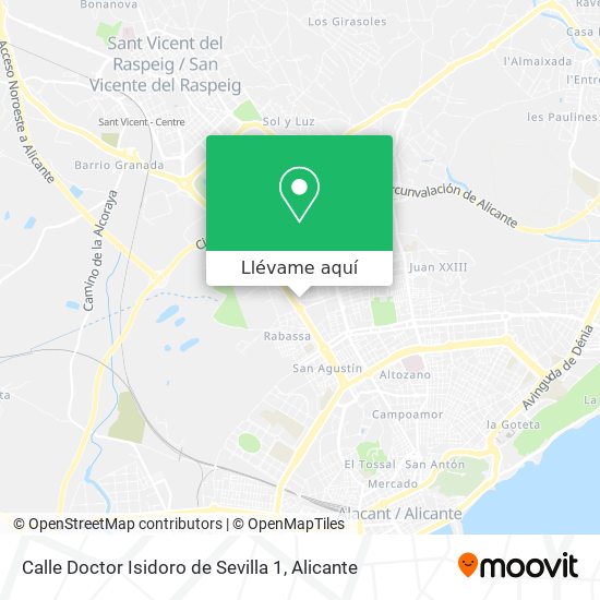 Mapa Calle Doctor Isidoro de Sevilla 1