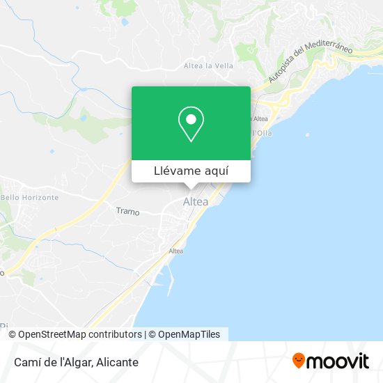 Mapa Camí de l'Algar