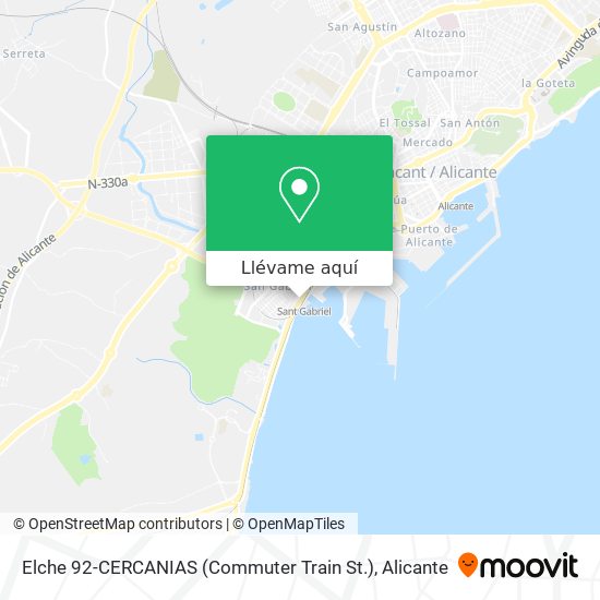 Mapa Elche 92-CERCANIAS (Commuter Train St.)