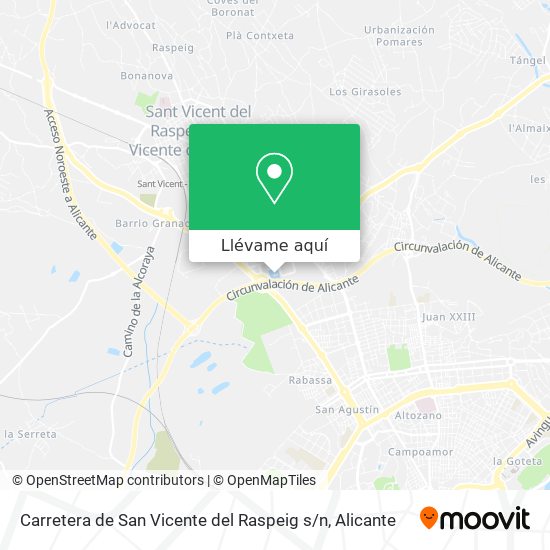 Mapa Carretera de San Vicente del Raspeig s / n