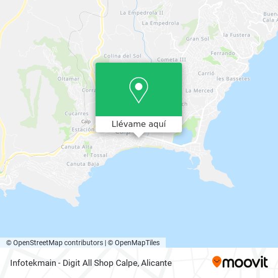 Mapa Infotekmain - Digit All Shop Calpe