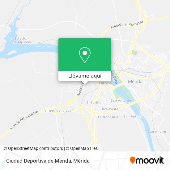 Mapa Ciudad Deportiva de Merida