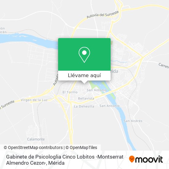 Mapa Gabinete de Psicologlia Cinco Lobitos -Montserrat Almendro Cezon-