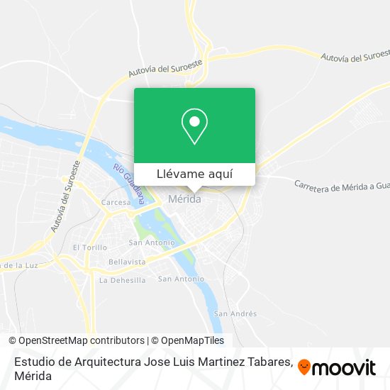 Mapa Estudio de Arquitectura Jose Luis Martinez Tabares