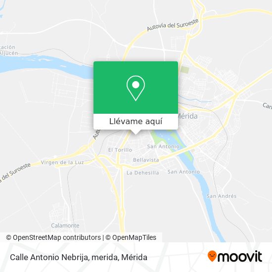 Mapa Calle Antonio Nebrija, merida