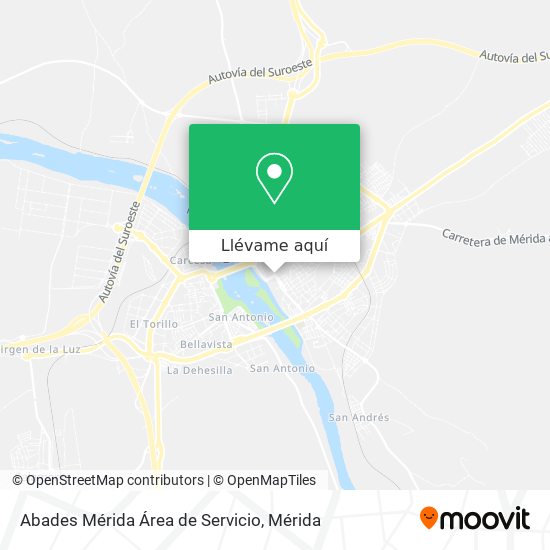 Mapa Abades Mérida Área de Servicio