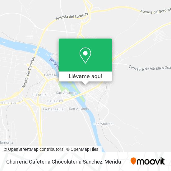 Mapa Churrería Cafetería Chocolatería Sanchez