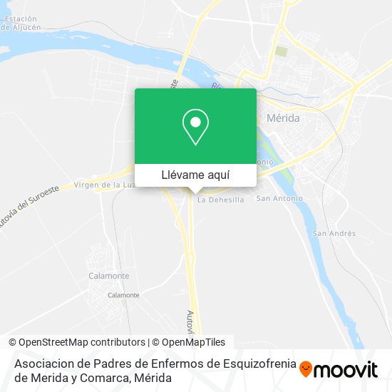 Mapa Asociacion de Padres de Enfermos de Esquizofrenia de Merida y Comarca