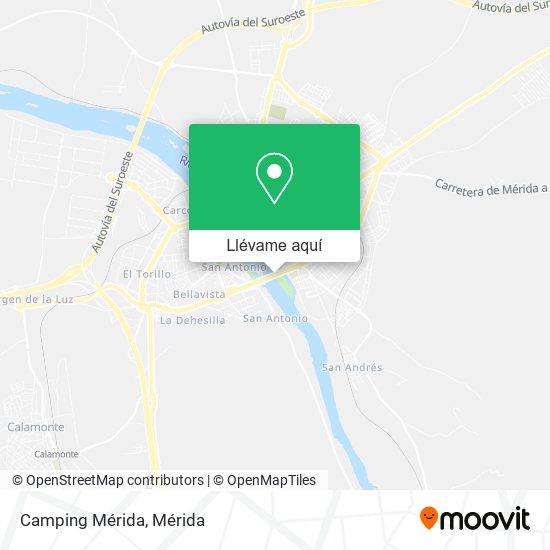 Mapa Camping Mérida