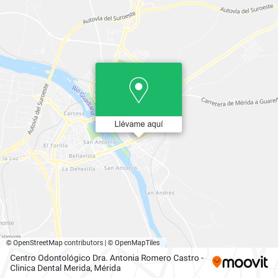 Mapa Centro Odontológico Dra. Antonia Romero Castro - Clinica Dental Merida