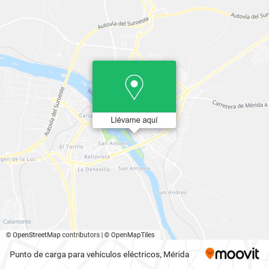 Mapa Punto de carga para vehículos eléctricos