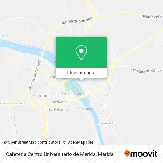 Mapa Cafeteria Centro Universitario de Merida