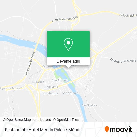 Mapa Restaurante Hotel Merida Palace