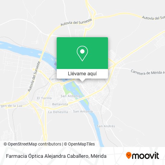 Mapa Farmacia Óptica Alejandra Caballero