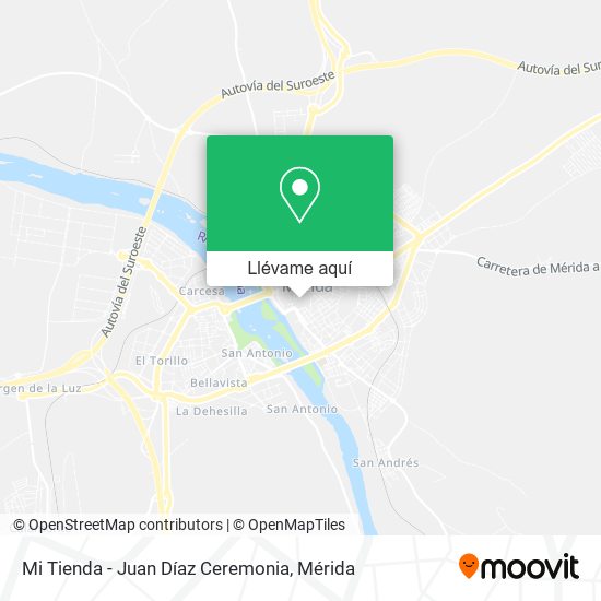 Mapa Mi Tienda - Juan Díaz Ceremonia