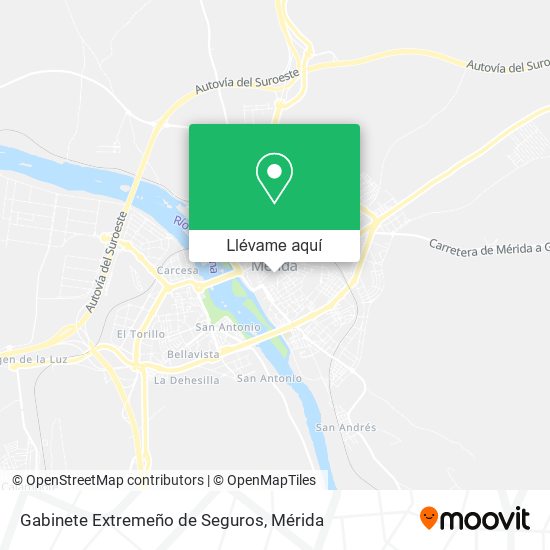 Mapa Gabinete Extremeño de Seguros