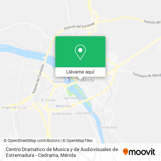 Mapa Centro Dramatico de Musica y de Audiovisuales de Extremadura - Cedrama