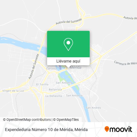 Mapa Expendeduria Número 10 de Mérida