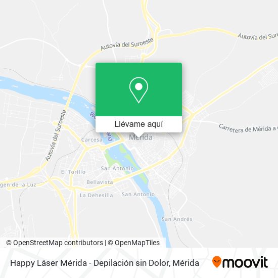 Mapa Happy Láser Mérida - Depilación sin Dolor