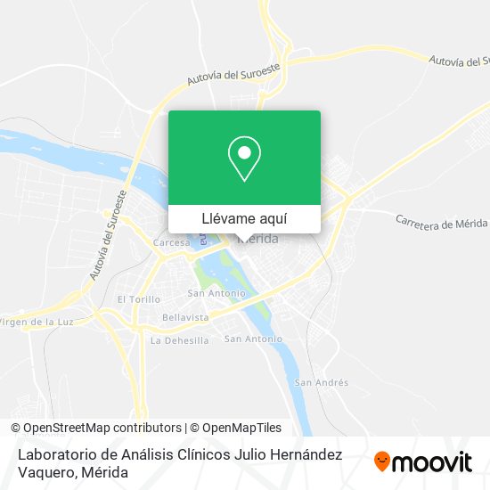 Mapa Laboratorio de Análisis Clínicos Julio Hernández Vaquero