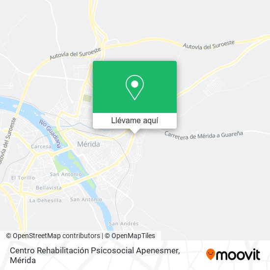 Mapa Centro Rehabilitación Psicosocial Apenesmer