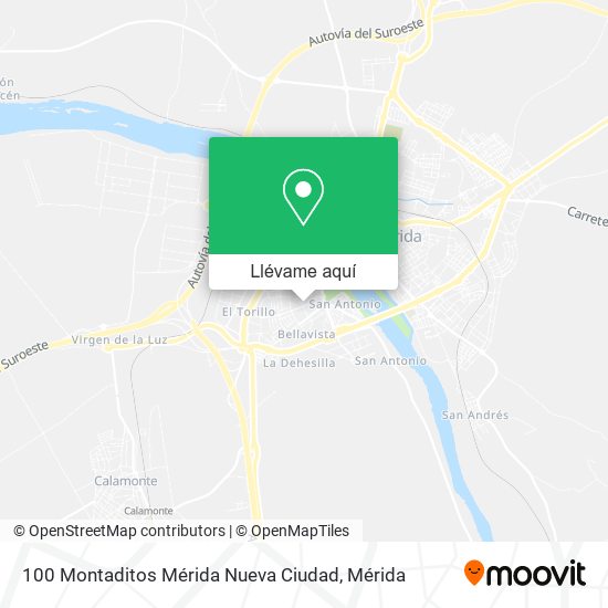 Mapa 100 Montaditos Mérida Nueva Ciudad