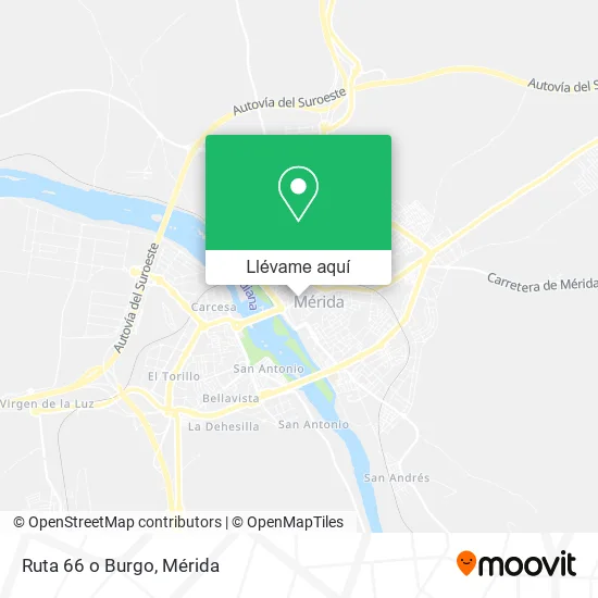 Mapa Ruta 66 o Burgo
