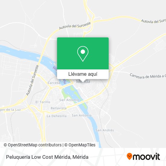 Mapa Peluquería Low Cost Mérida