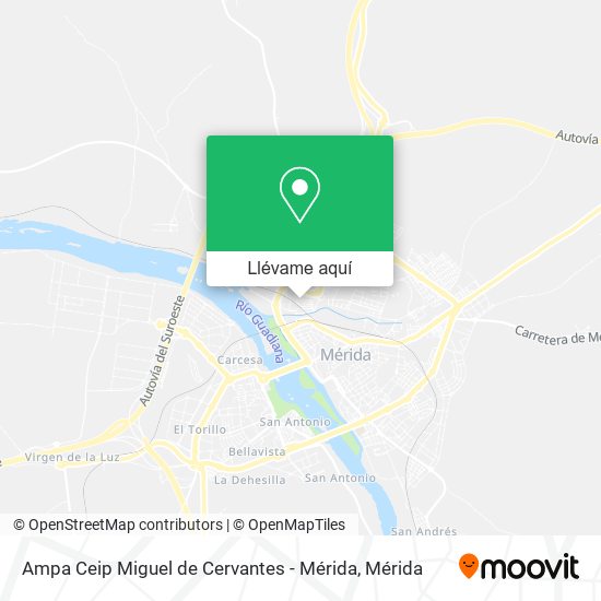 Mapa Ampa Ceip Miguel de Cervantes - Mérida